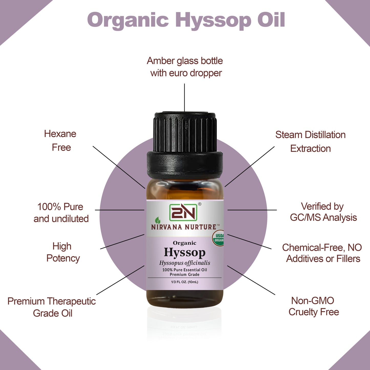 Organic Hyssop Essential Oil – 100% Pure, Undiluted | Nirvana Nurture