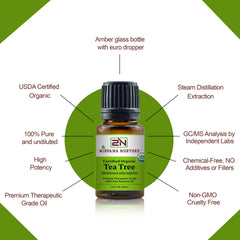 100% Pure Organic Tea Tree Essential Oil | USDA Certified