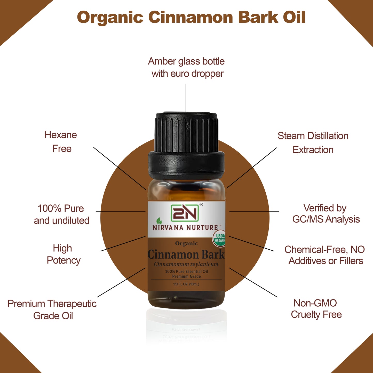 Organic Cinnamon Bark Essential Oil – 100% Pure, Undiluted | Nirvana Nurture