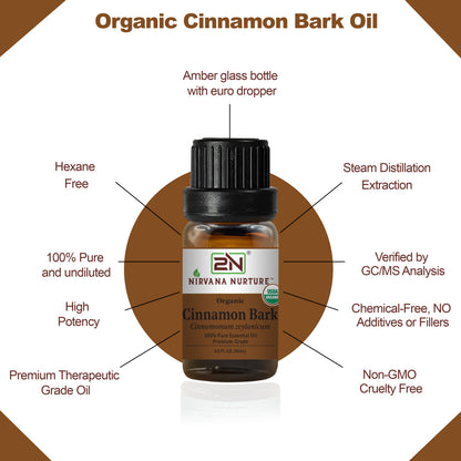 Organic Cinnamon Bark Essential Oil – 100% Pure, Undiluted | Nirvana Nurture