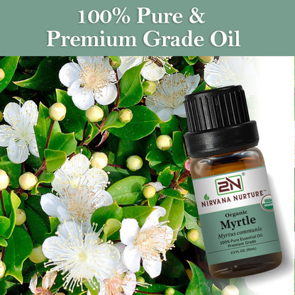Organic Myrtle Essential Oil – 100% Pure, Undiluted | Nirvana Nurture