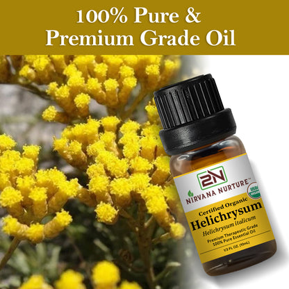 Helichrysum Essential Oil USDA Certified Organic, 100% Pure Natural Premium Grade, Undiluted