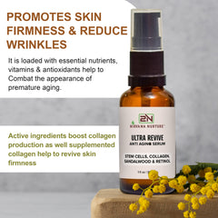 Nirvana Nurture anti aging serum, aging, Reduce Wrinkles, Fine Lines, Promotes Firmness, Tone, Skin Hydration, Lifting, Dark Spot, deep nursing serum, replenish hydration, Moisture serum, reduce aging, combat aging, repair damage skin, Blemish spot, Sagging Skin, Enhance Elasticity, skin supple, repair serum, women aging serum, revive Dull Skin, skincare routine, water serum, Stem Cells, Collagen, Retinol, Sandalwood, Niacinamide, Jasmine, Green tea & Bakuchiol,  ceramide p, Tocopherol, Squalane, Turmeric