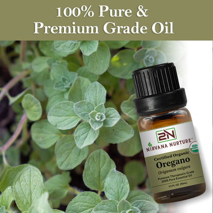 Oregano Essential Oil USDA Certified Organic, 100% Pure Natural Premium Grade, Undiluted