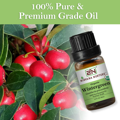 Organic Wintergreen Essential Oil – 100% Pure, Undiluted | Nirvana Nurture
