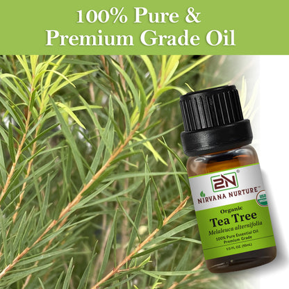 Organic Tea Tree Essential Oil – 100% Pure, Undiluted | Nirvana Nurture