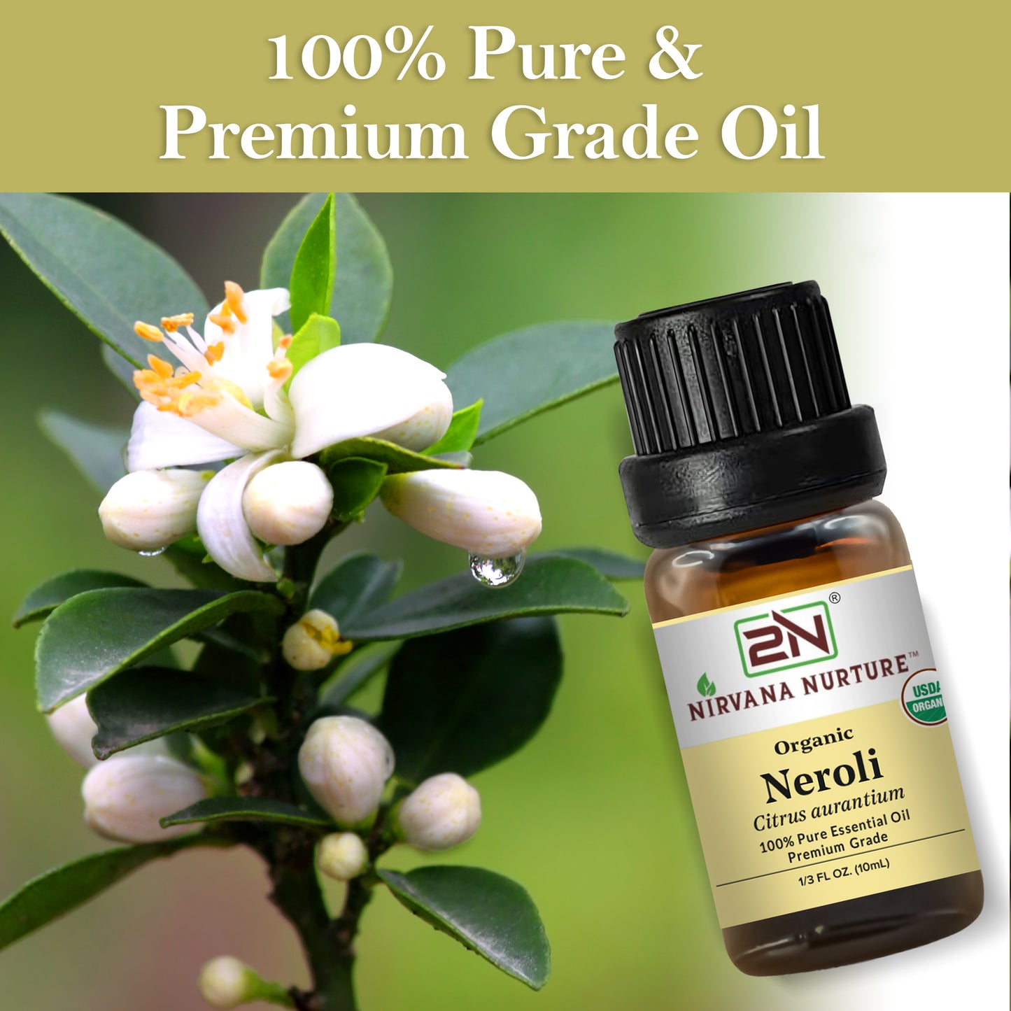 Organic Neroli Essential Oil – 100% Pure, Undiluted | Nirvana Nurture