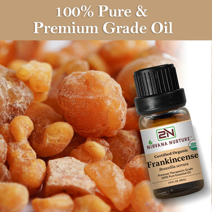 Frankincense Essential Oil USDA Certified Organic, 100% Pure Natural Premium Grade, Undiluted