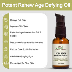 Nirvana Nurture Anti aging face oil, Age defying face oil, aging face oil, Reduce Wrinkles, Fine Lines, Promotes Skin Firmness, Tone, Skin Hydration, Lifting, Dark Spot, combat aging, repair damage skin, diminish Blemish, Sagging Skin, maximum moisture, Enhance Elasticity, skin supple, repair oil, women aging oil, glow Dull Skin, skincare routine, Non Greasy, Luxurious Oil, deep nourish skin, Pomegranate, Seaweed, Bakuchi, Raspberry, Squalane, collagen production, saffron, Gotu Kola Stem Cells, retinol