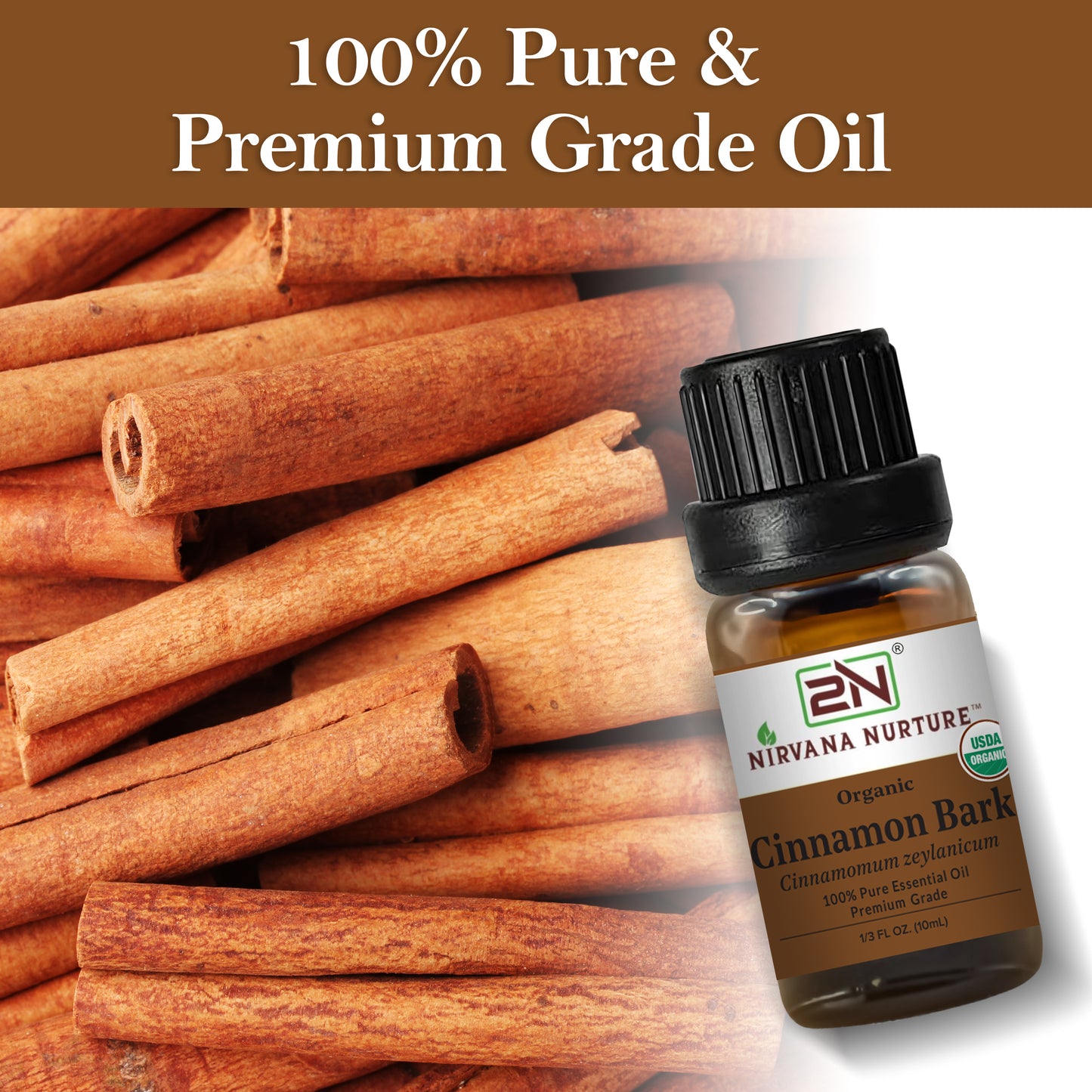 Organic Cinnamon Bark Essential Oil – 100% Pure, Undiluted | Nirvana Nurture