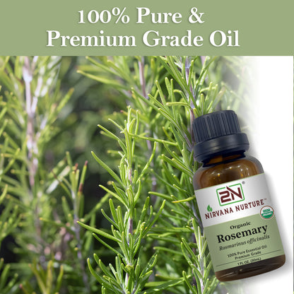 Organic Rosemary Essential Oil – 100% Pure, Undiluted, 30ml | Nirvana Nurture