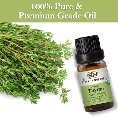 Organic Thyme Essential Oil – 100% Pure, Undiluted | Nirvana Nurture