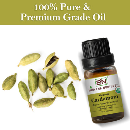 Organic Cardamom Essential Oil – 100% Pure, Undiluted | Nirvana Nurture
