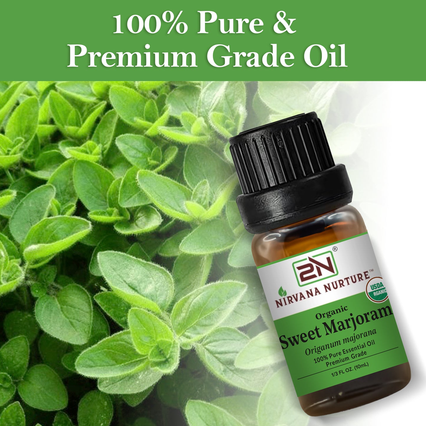 Organic Sweet Marjoram Essential Oil – 100% Pure, Undiluted | Nirvana Nurture