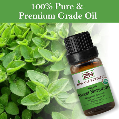 Organic Sweet Marjoram Essential Oil – 100% Pure, Undiluted | Nirvana Nurture