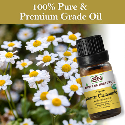 Organic Roman Chamomile Essential Oil – 100% Pure, Undiluted | Nirvana Nurture