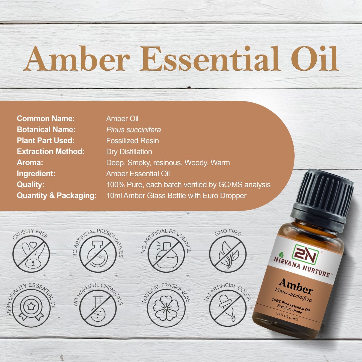 Amber Essential Oil – 100% Pure, Undiluted | Nirvana Nurture