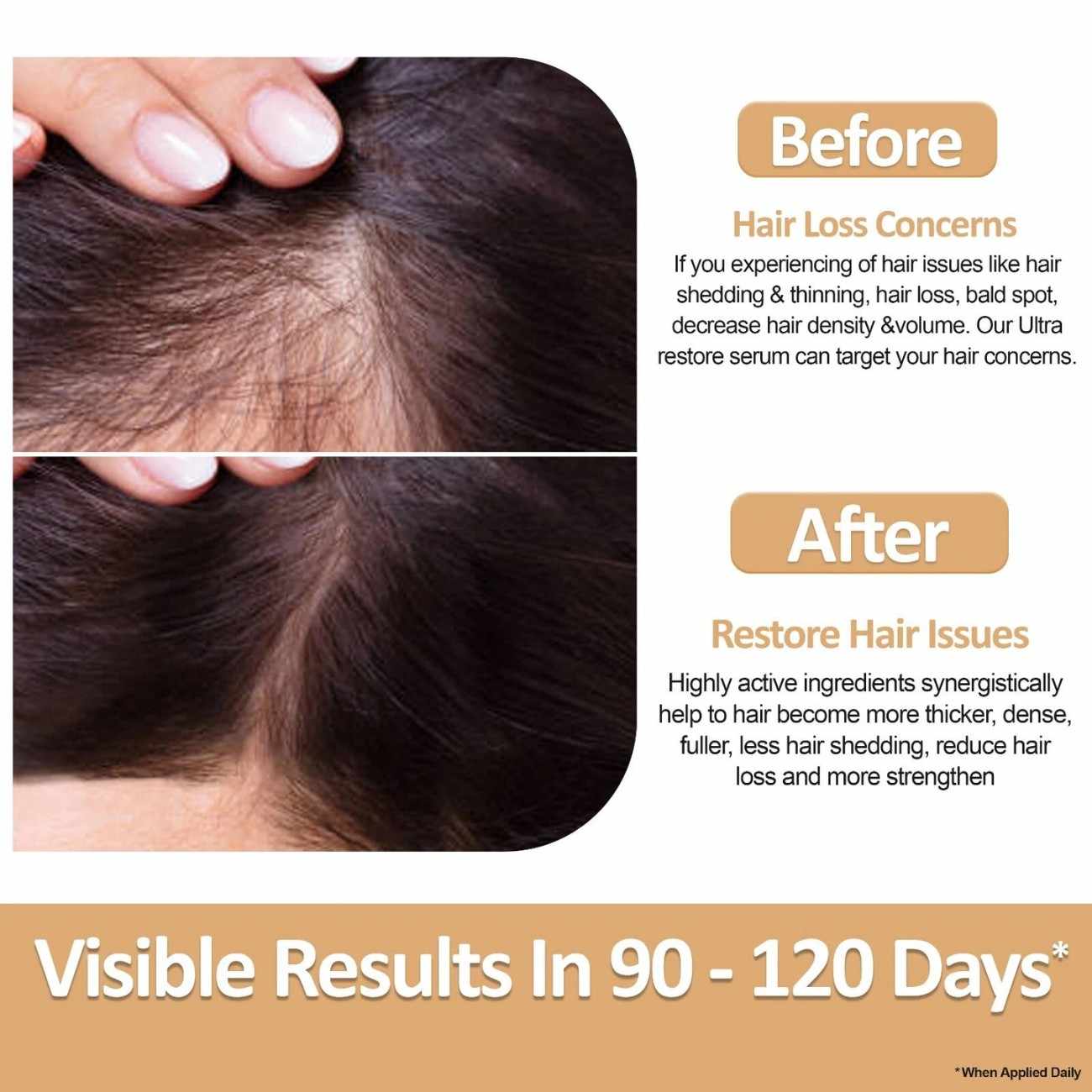 Ultra Restore Hair Growth Serum, DHT Blocker Reduce Hair Loss