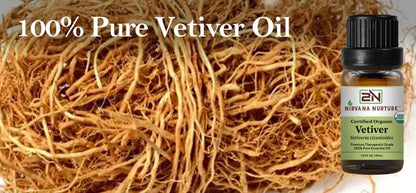 Organic Vetiver Essential Oil – 100% Pure, Undiluted | Nirvana Nurture