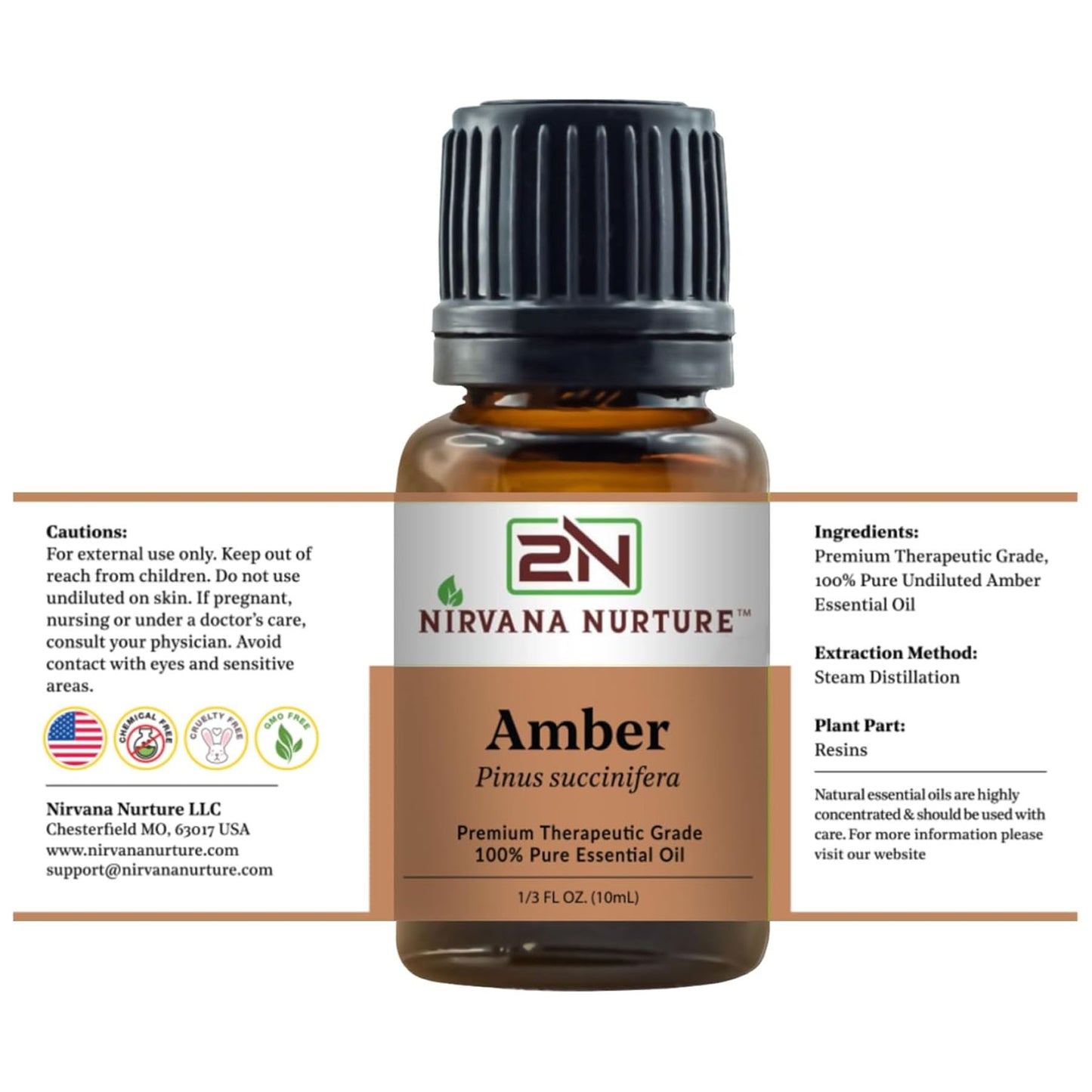 Amber Essential Oil 100% Pure Premium Grade, Undiluted