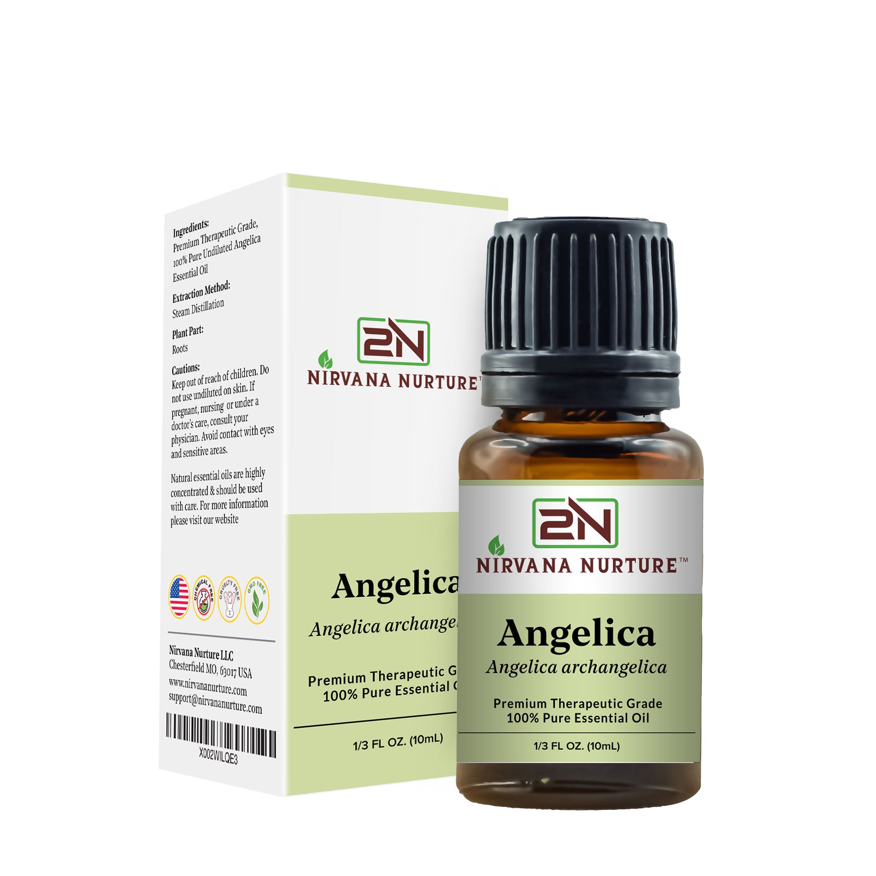 100% Pure  Nirvana Nurture Angelica Oil | Therapeutic Grade
