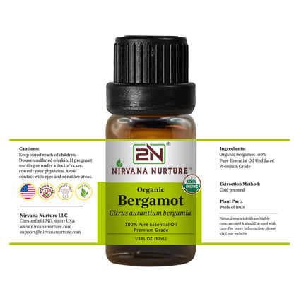 Organic Bergamot Essential Oil – 100% Pure, Undiluted | Nirvana Nurture