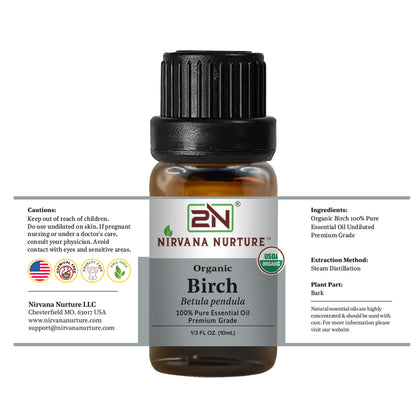 Organic Birch Essential Oil – 100% Pure, Undiluted | Nirvana Nurture