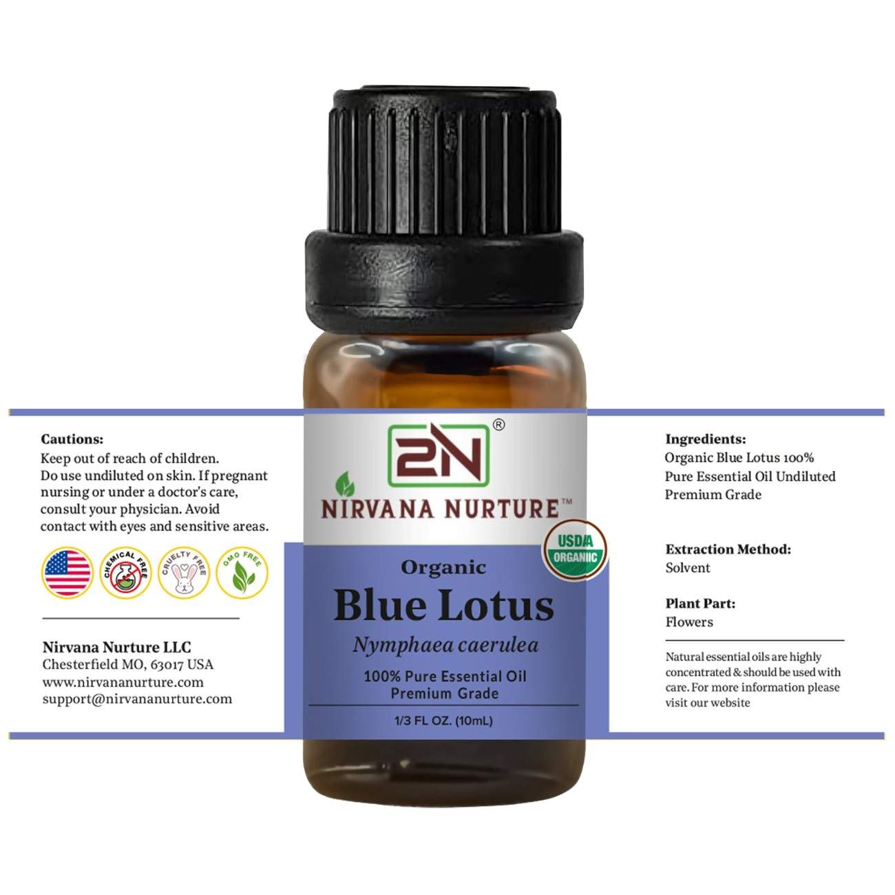 Organic Blue Lotus Essential Oil – 100% Pure, Undiluted | Nirvana Nurture