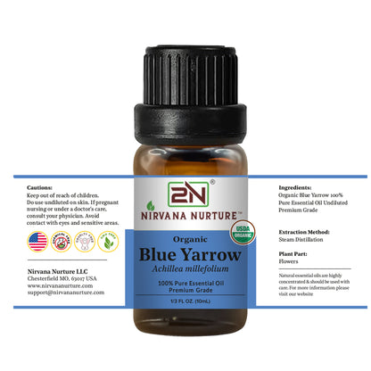 Organic Blue Yarrow Essential Oil – 100% Pure, Undiluted | Nirvana Nurture