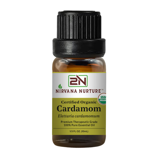 Cardamom Essential Oil USDA Certified Organic, 100% Pure Natural Premium Grade, Undiluted