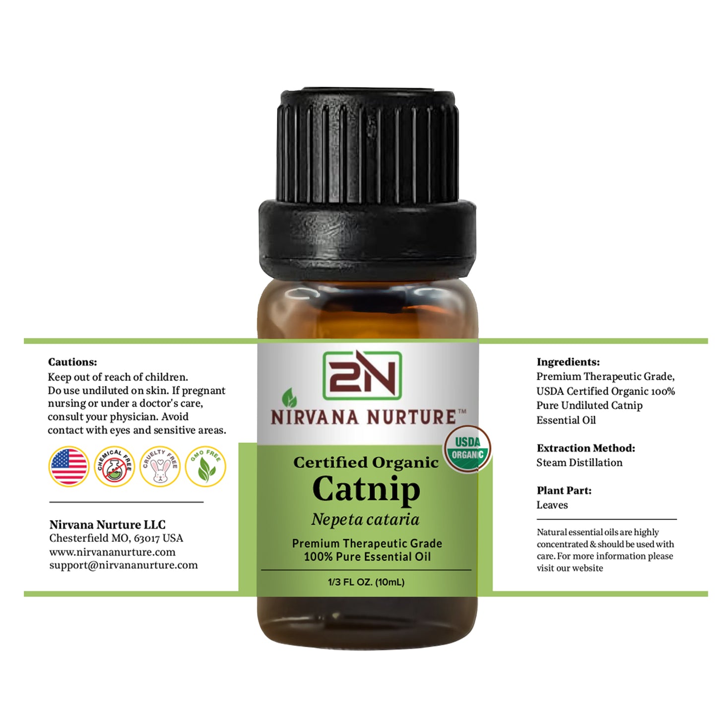 Organic Catnip Essential Oil – 100% Pure, Undiluted | Nirvana Nurture
