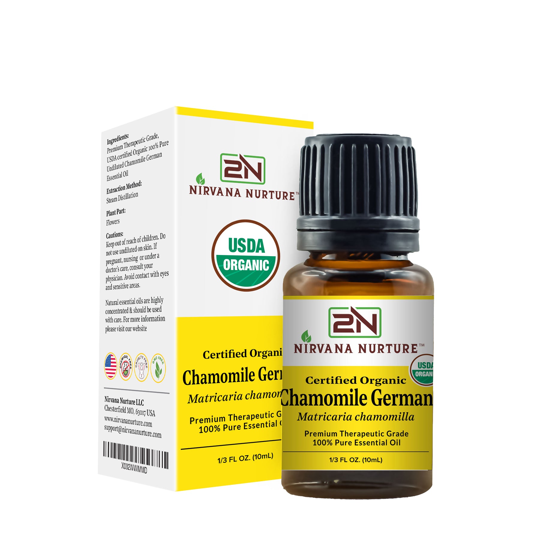 100% Pure Organic Chamomile German Oil | USDA Certified