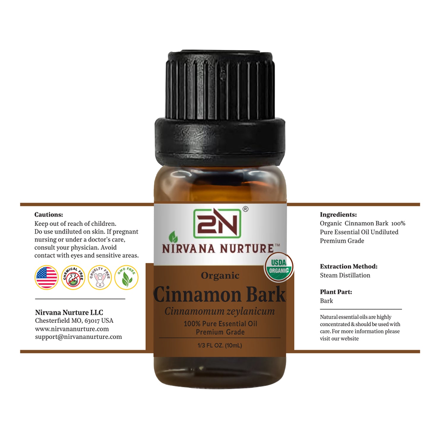 Organic Cinnamon Bark Essential Oil – 100% Pure, Undiluted | Nirvana Nurture