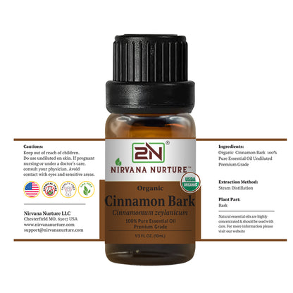 Organic Cinnamon Bark Essential Oil – 100% Pure, Undiluted | Nirvana Nurture