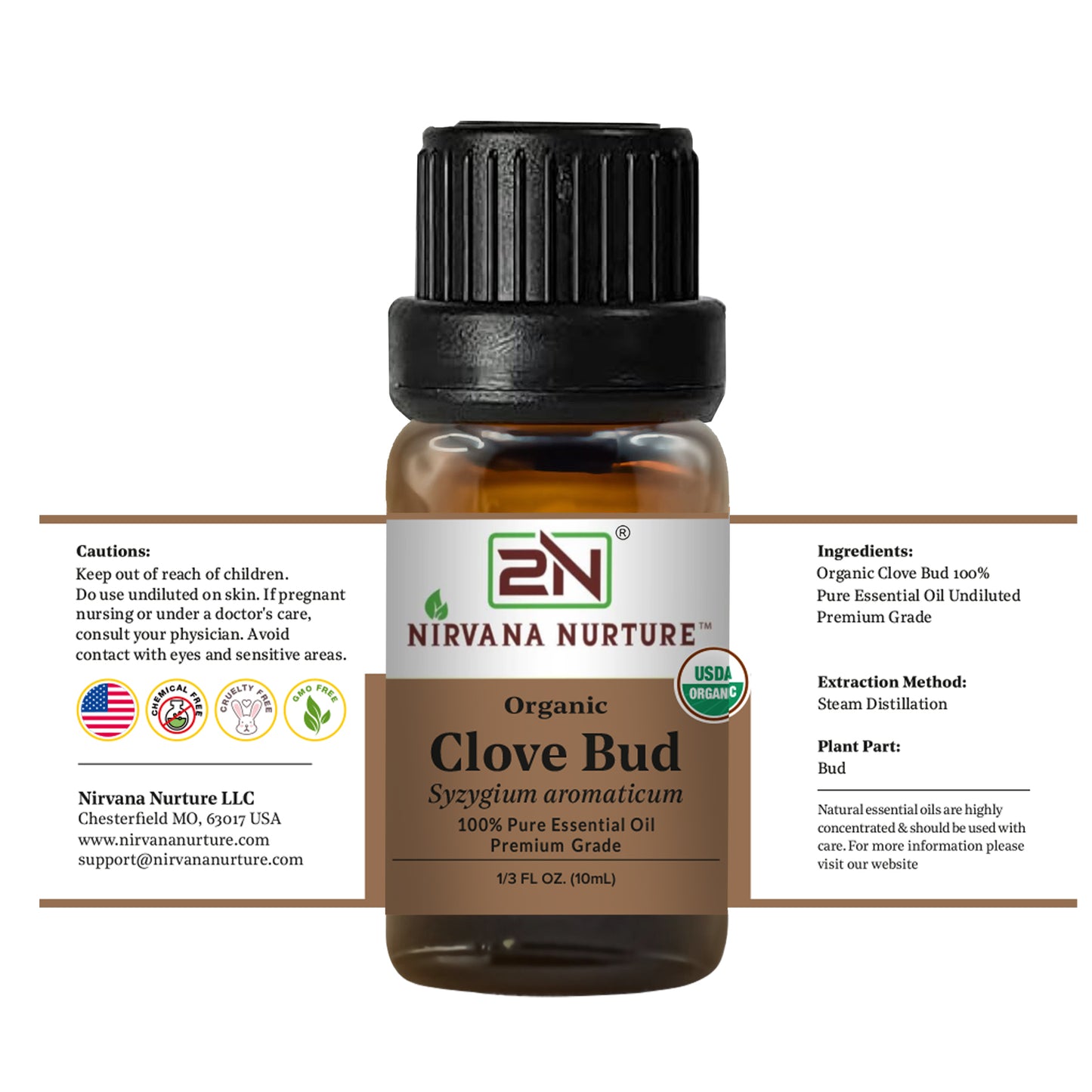 Organic Clove Bud Essential Oil – 100% Pure, Undiluted | Nirvana Nurture