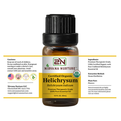 Helichrysum Essential Oil USDA Certified Organic, 100% Pure Natural Premium Grade, Undiluted
