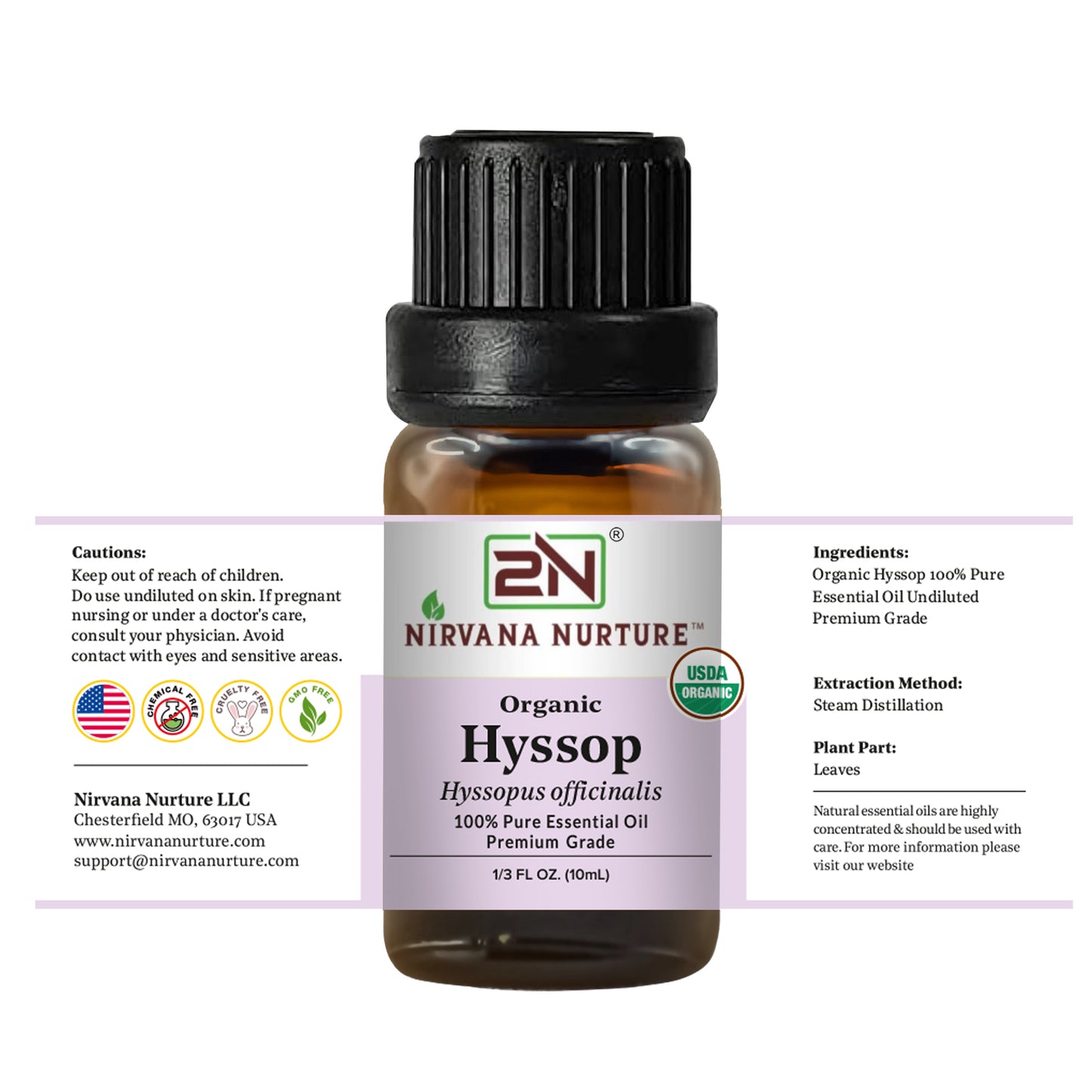 Organic Hyssop Essential Oil – 100% Pure, Undiluted | Nirvana Nurture