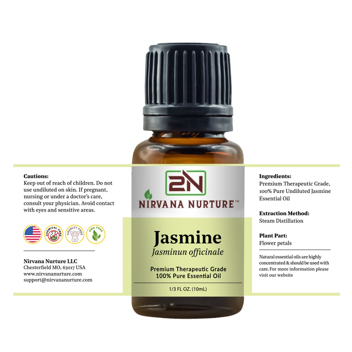 Jasmine Essential Oil 100% Pure Premium Grade, Undiluted