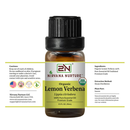 Organic Lemon Verbena Essential Oil – 100% Pure, Undiluted | Nirvana Nurture