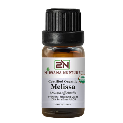 Melissa Essential Oil USDA Certified Organic, 100% Pure Natural Premium Grade, Undiluted