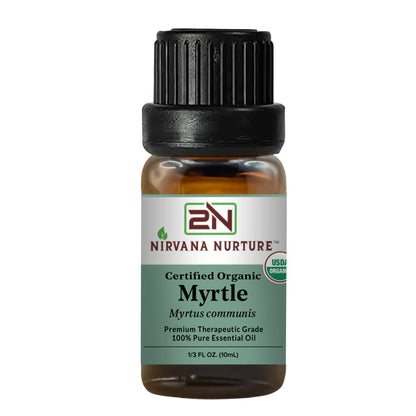 Myrtle Essential Oil USDA Certified Organic, 100% Pure Natural Premium Grade, Undiluted