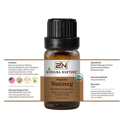Organic Nutmeg Essential Oil – 100% Pure, Undiluted | Nirvana Nurture