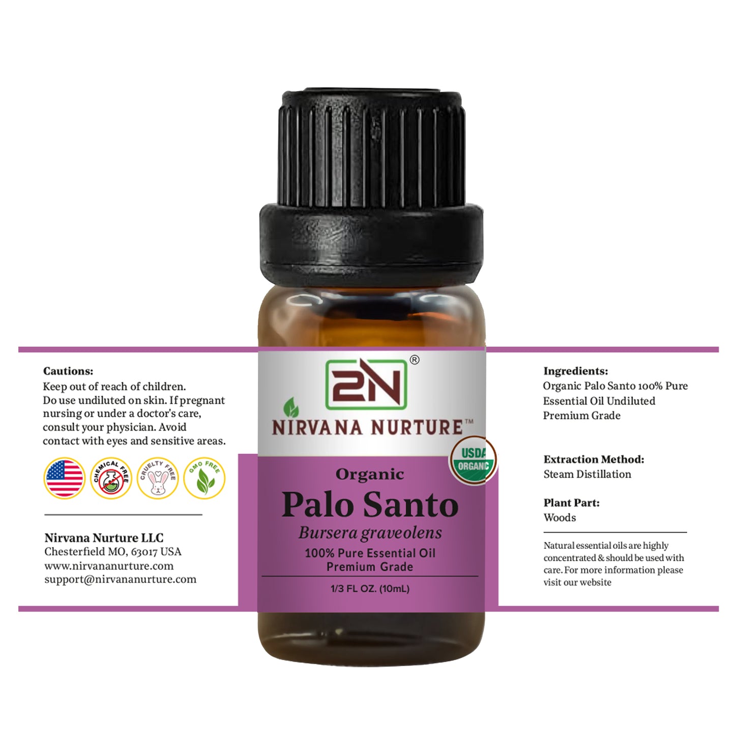 Organic Palo Santo Essential Oil – 100% Pure, Undiluted | Nirvana Nurture