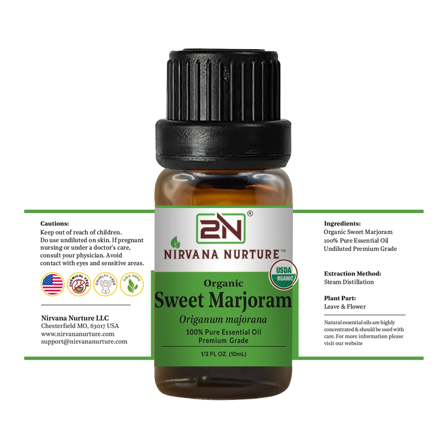 Organic Sweet Marjoram Essential Oil – 100% Pure, Undiluted | Nirvana Nurture
