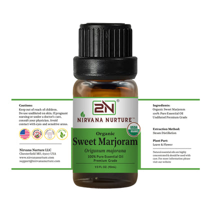 Organic Sweet Marjoram Essential Oil – 100% Pure, Undiluted | Nirvana Nurture