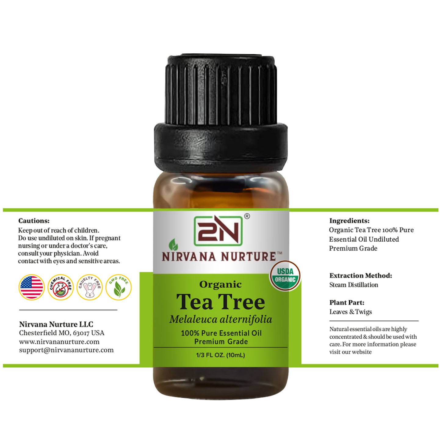 Organic Tea Tree Essential Oil – 100% Pure, Undiluted | Nirvana Nurture