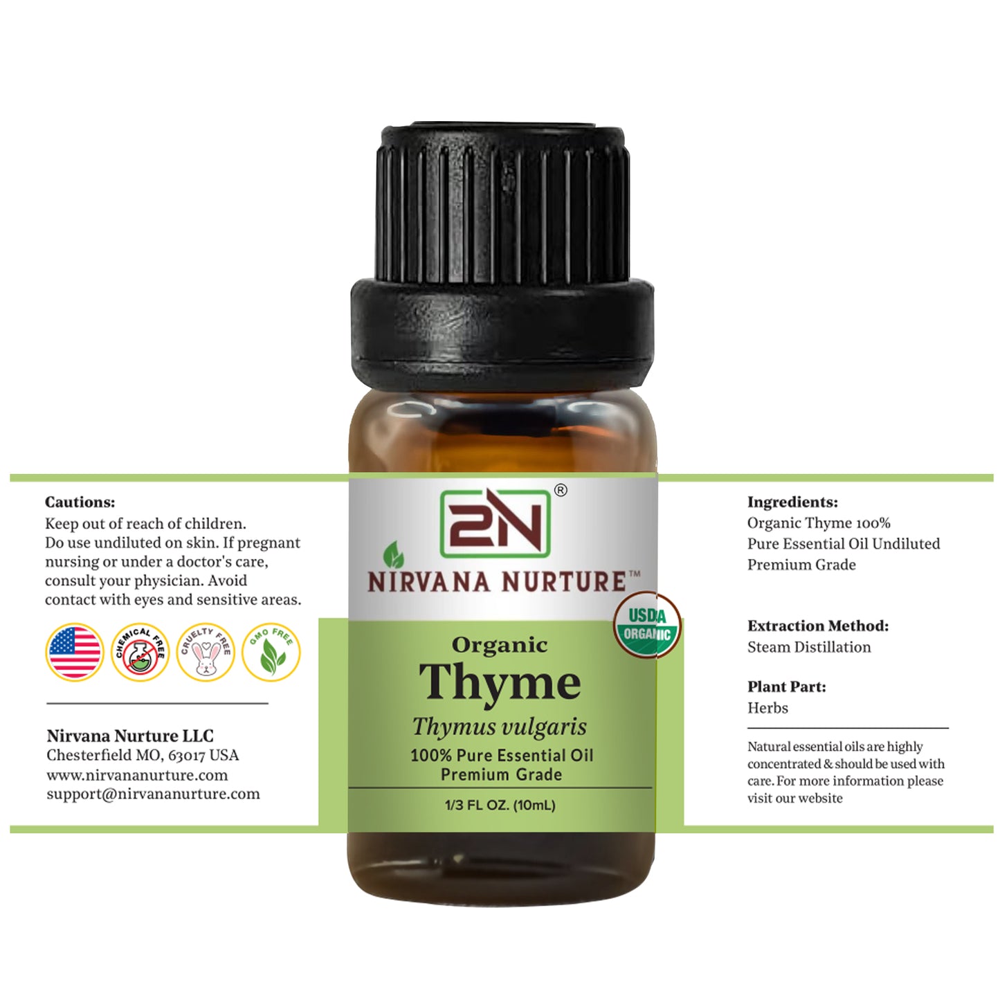 Organic Thyme Essential Oil – 100% Pure, Undiluted | Nirvana Nurture