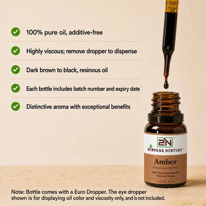 Amber Essential Oil – 100% Pure, Undiluted | Nirvana Nurture
