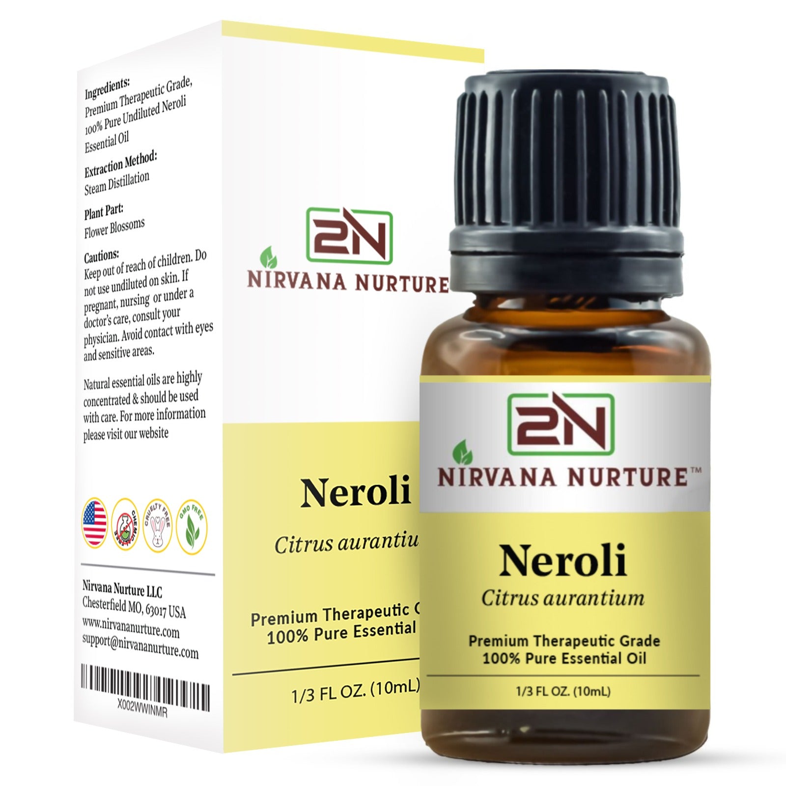 Neroli Essential Oil 100% Pure Premium Natural Therapeutic Grade, Undiluted