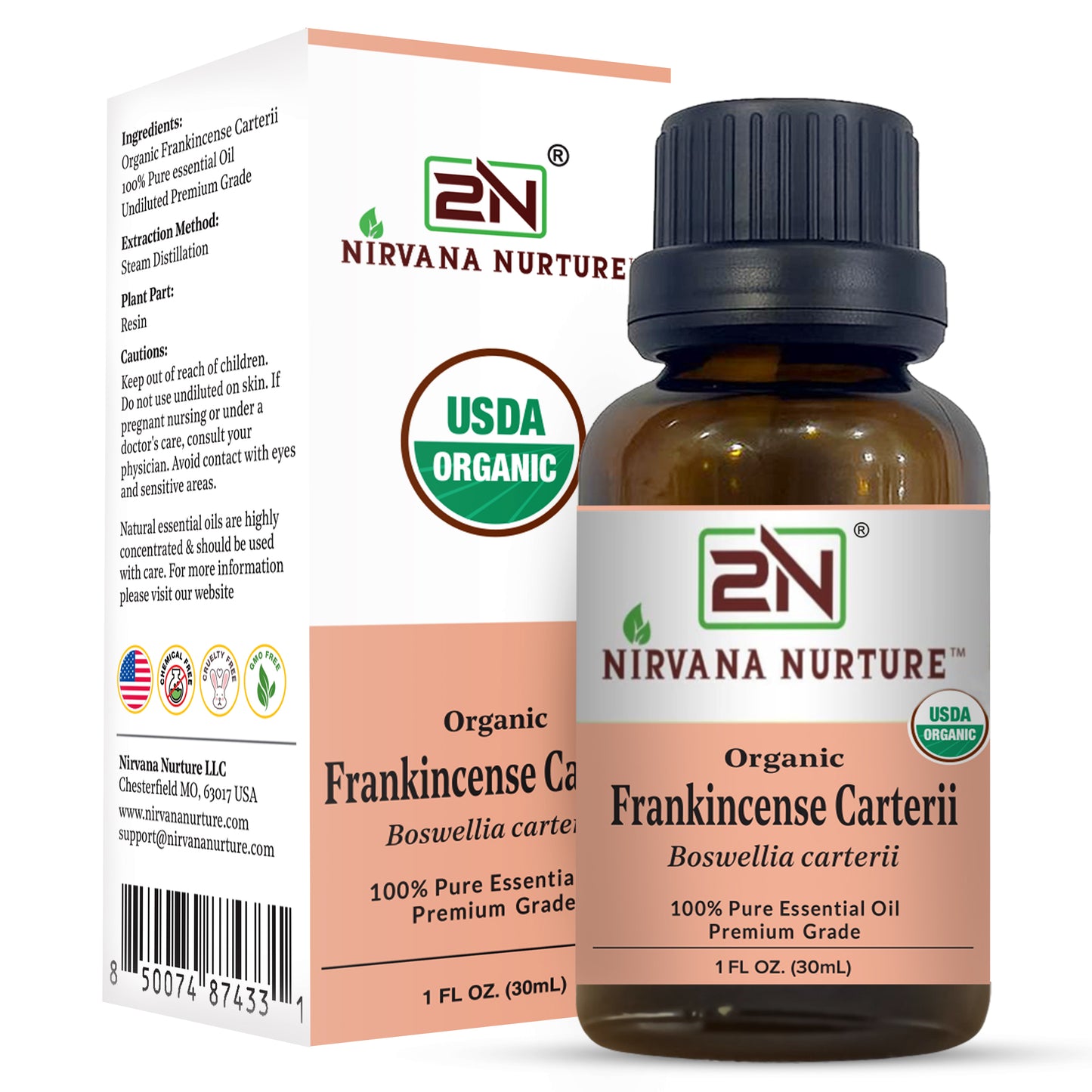 Organic Frankincense Carterii Essential Oil – 100% Pure, Undiluted | Nirvana Nurture || 30ml
